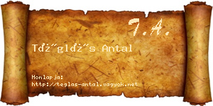 Téglás Antal névjegykártya