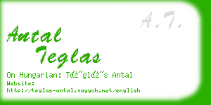 antal teglas business card